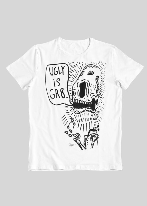 ST!NK - artist Caffeinated Doodler, UGLY White - Kids Premium Organic T-Shirt