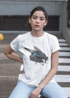 ST!NK - Ceepil Fly- Women Organic Shirt - Authentic Street Art_White