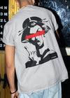 ST!NK - artist CrazyChocolate - Back Print Men Shirt_Pacific Grey