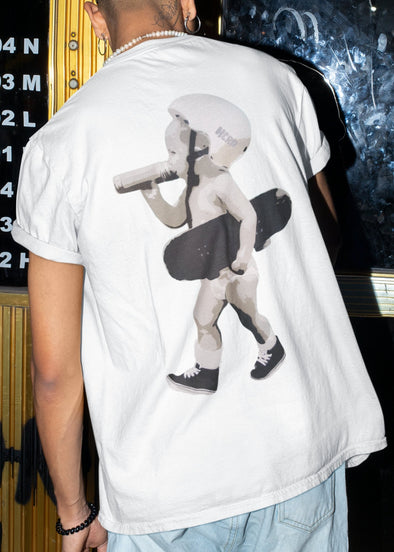 ST!NK - artist HERO - Men Back Print Shirt-White