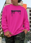 ST!NK - artist SAM.CREW - Men's Sweatshirt_Hot Pink